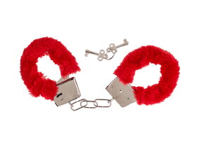 Plüsch-Handschellen - rot