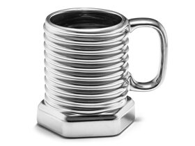 Becher in Schraubenform - silber