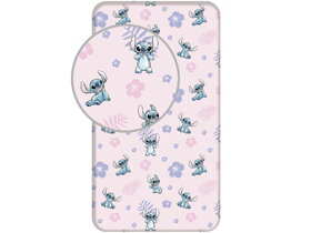 Spannbettlaken für Kinder Lilo und Stitch pink