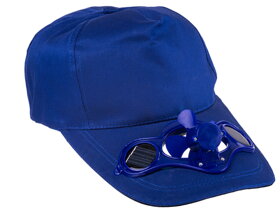 Blau Baseballkappe mit solarbetriebenem Ventilator