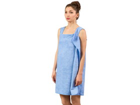 Blauer Damen-Badeponcho