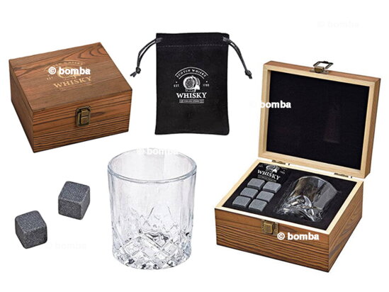 Whisky kleines Geschenkset in Holzbox