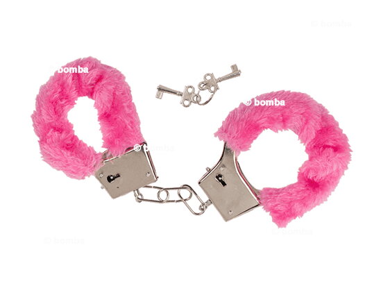 Plüsch-Handschellen - rosa