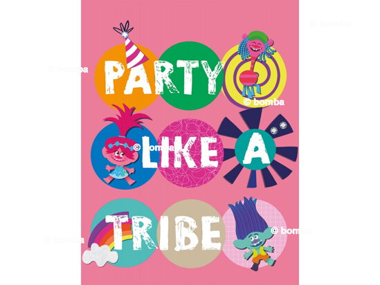 Kinderdecke Trolls, pink