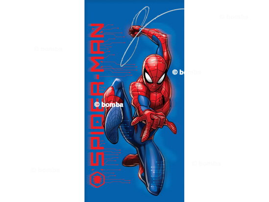 Blaues Strandtuch für Jungen Spiderman