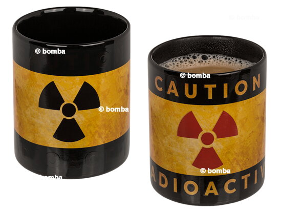 Radioactive Nuklearzeichen Kaffeebecher mit Wärmeeffekt
