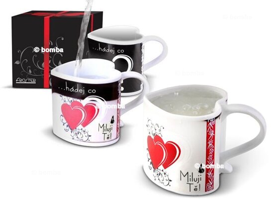 Zaubertasse mit Wärmeeffekt &quot;Miluji Tě&quot;