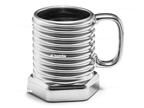 Becher in Schraubenform - silber