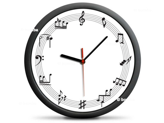 Wanduhr Musiknoten