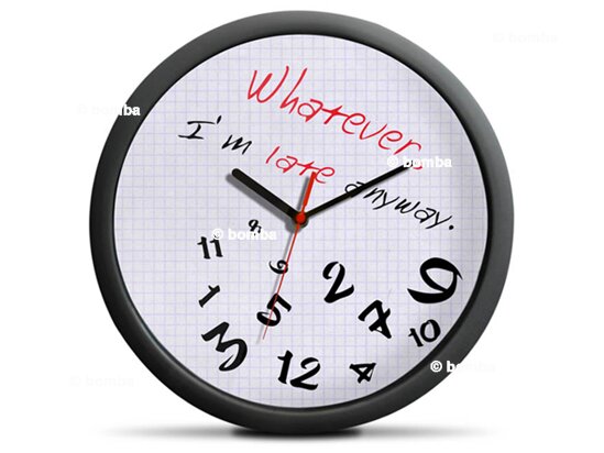 Wanduhr für Nachzügler EN Version