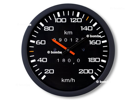 Wanduhr Drehzahlmesser