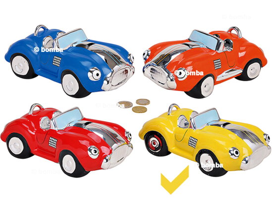 Spardose Oldtimer Auto gelb