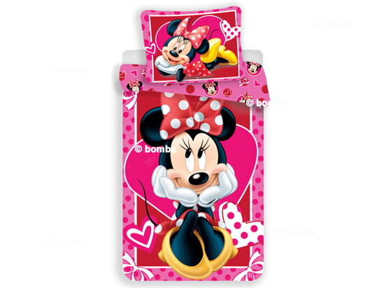 Kinderbettwäsche Disney Minnie Mouse Hearts