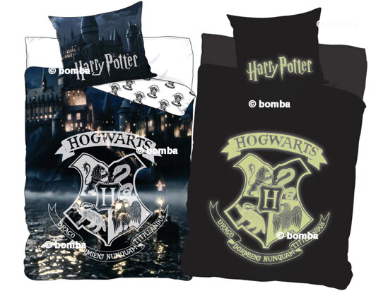 Leuchtende Bettwäsche Harry Potter Hogwarts