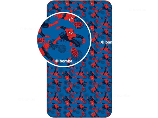 Spannbettlaken Spiderman blau