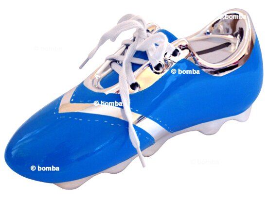 Spardose Fußballschuh blau