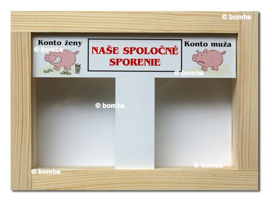 Magische Holz Spardose für Paare - slowakische Version