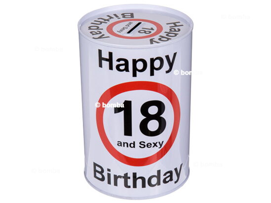 Spardose zum 18. Geburtstag