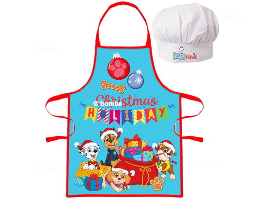 Kinderschürze mit Kochmütze Paw Patrol Weihnachten