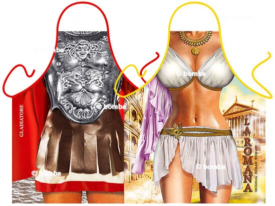 Schürzen Römischer Gladiator und Römerin