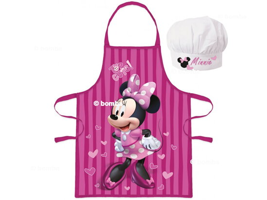 Kinderschürze mit Kochmütze Minnie Mouse Too Cute