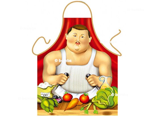 Schürze Botero Mann