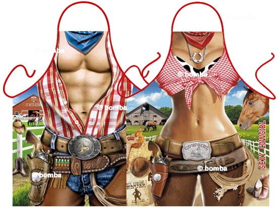Schürzen Sexy Cowboy und Cowgirl