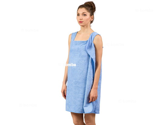 Blauer Damen-Badeponcho